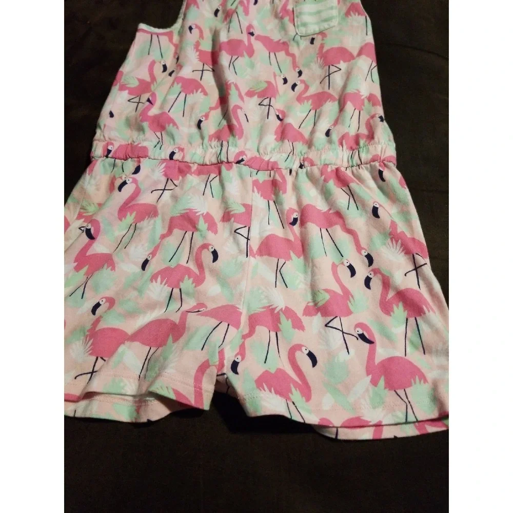Gymboree fruit punch flamingo romper 10